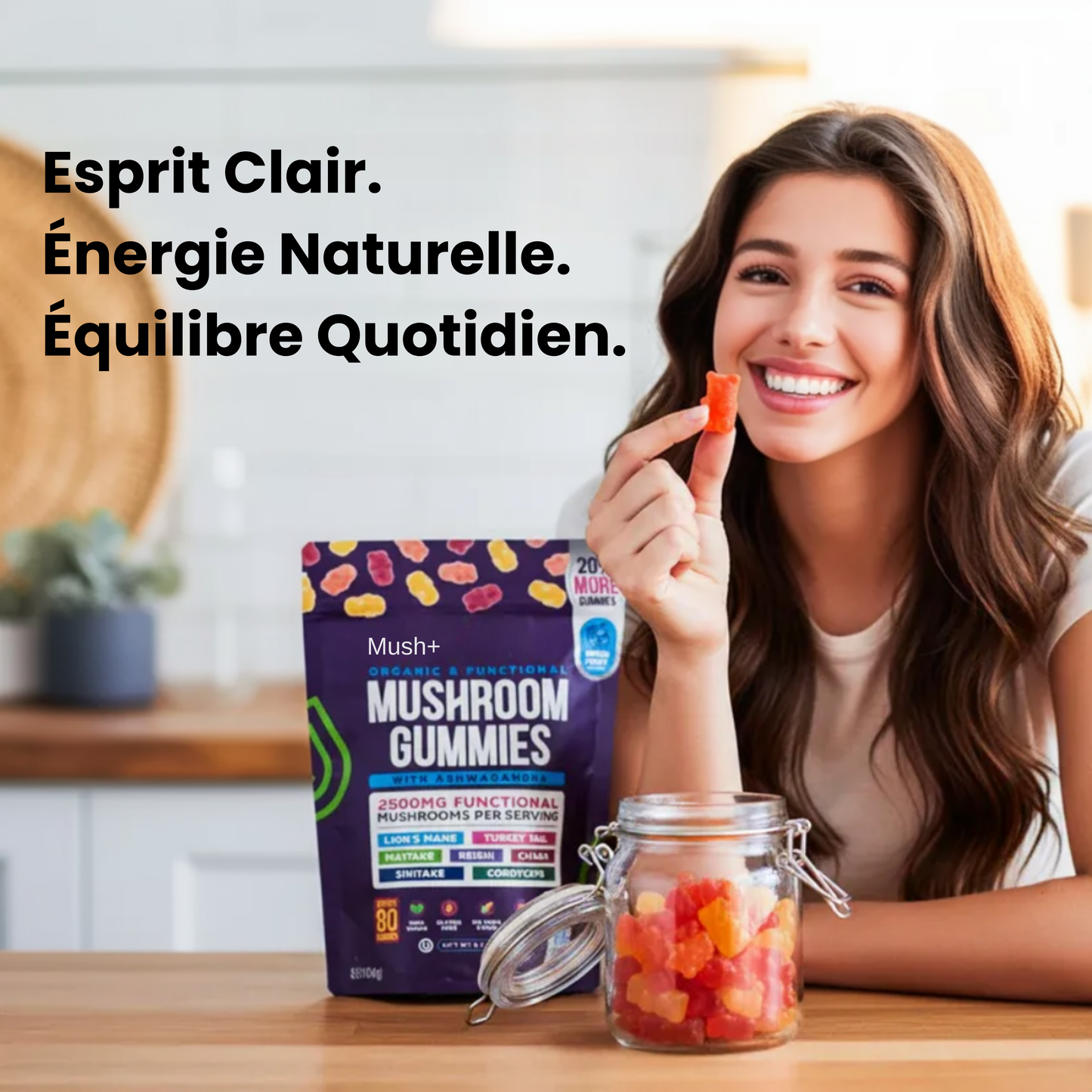 Mush + | Gummies Clarté & Énergie
