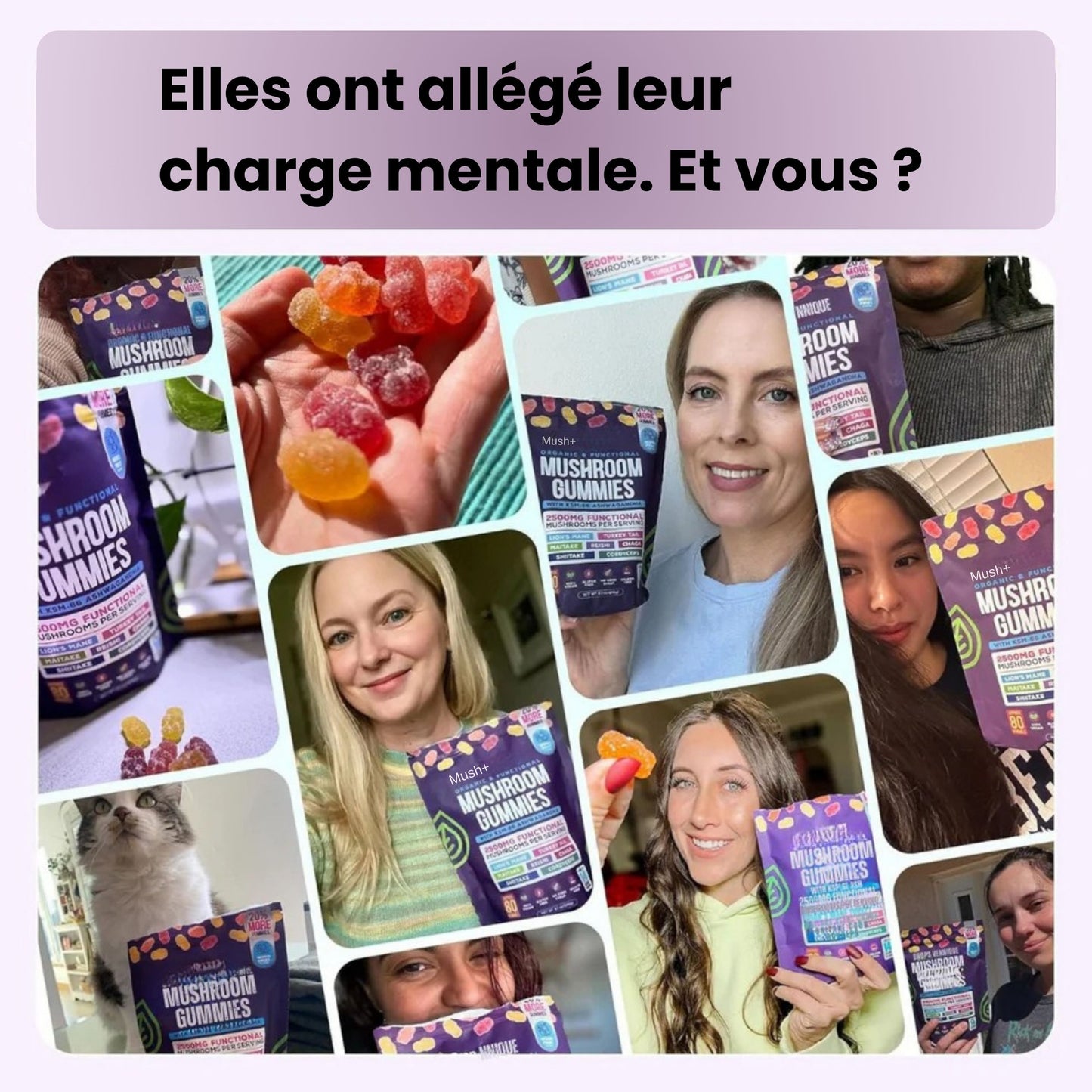 Mush + | Gummies Clarté & Énergie